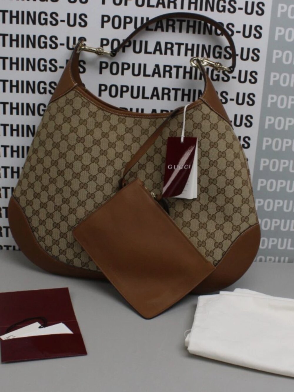 Gucci B Medium Shoulder Bag - Canvas - 815924 HAAKG 9755